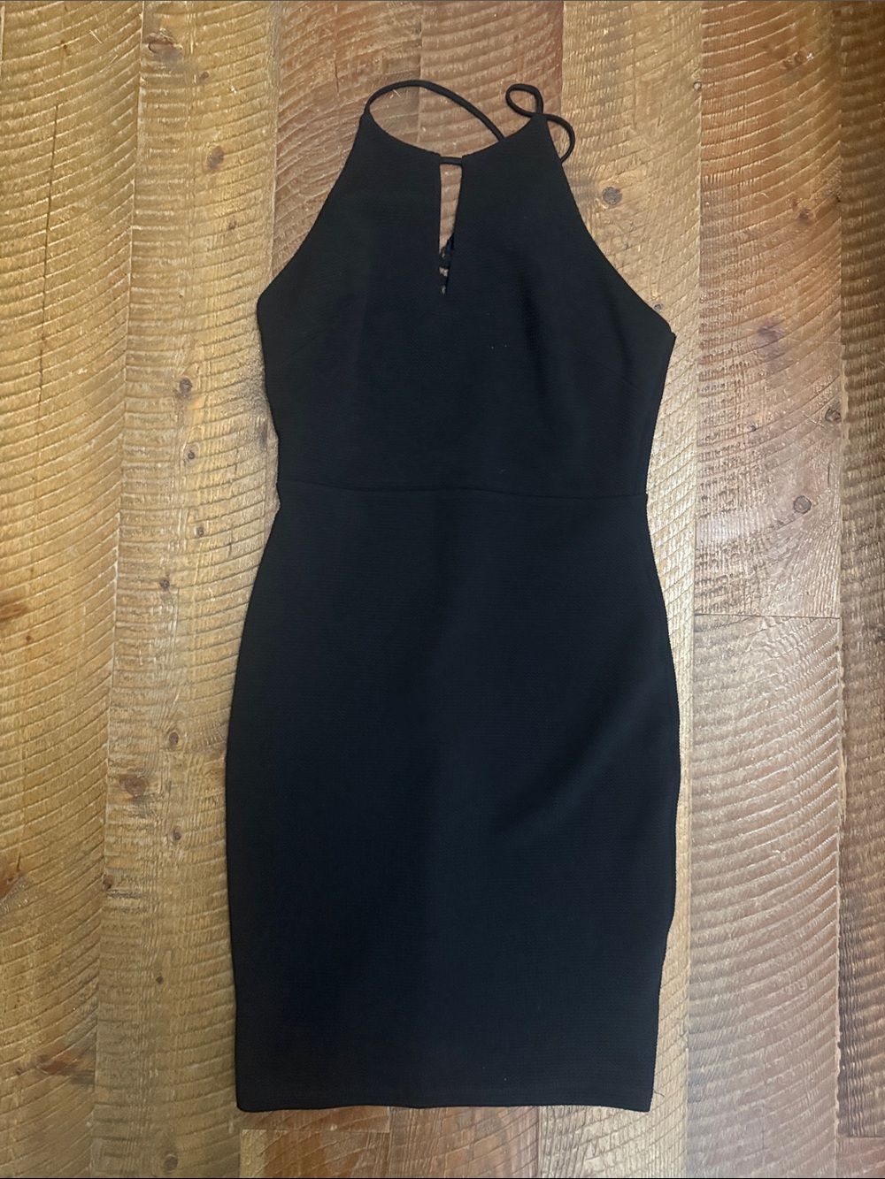 Supreme Black Halter Mini Dress